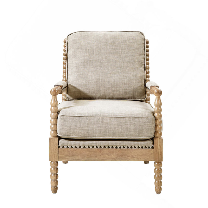 Fauteuil Accent, Gris clair, Naturel