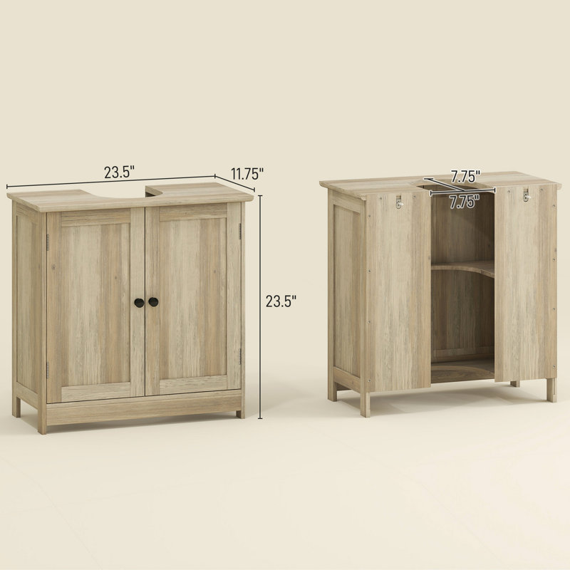 Armoire de salle de bain, Gris / Chêne