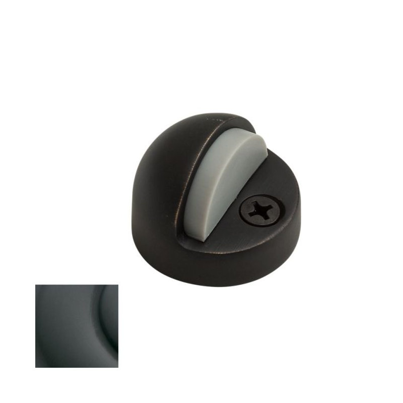 Dome Bumper Floor Mount Stop, Oil Rubbed Bronze, 1.35" H x 1.875" W x 1.03" D