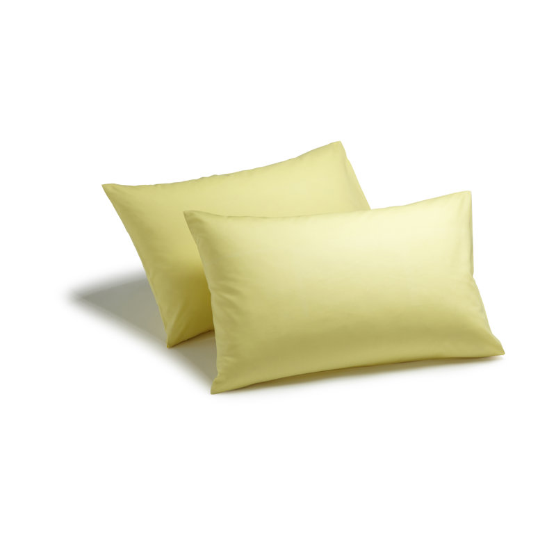 Izyan Cotton Blend Standard Pillow Case, Lemon