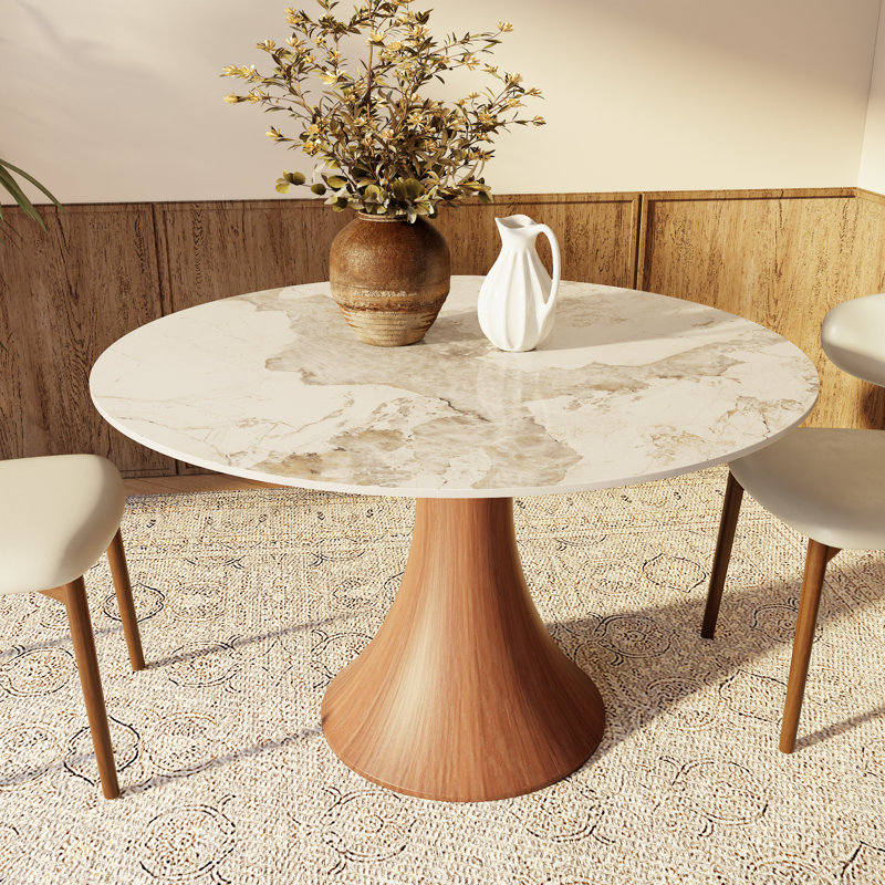 Table de salle à manger Mid-Century, Coloré, H 29,64 po x l 43,3 po x P 43,3 po