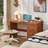 48" Modern Fluted Executive Desk With Storage Cabinet,Wood Home Office Desk With File Drawer & Metal Handles, Large Computer Writing Table For Office,Study, Living Room, Bedroom-510128254
