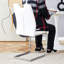 Chaise de salle à manger blanche 6 pièces - Option élégante et confortable. Matériau, doux. Pieds en métal argenté, look moderne. Siège rembourré en éponge. Conception ergonomique. Forte capacité de charge. Glissez. P 15,94 po x 15,71 po-1602289486