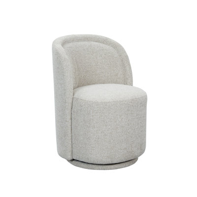Chaise de salle à manger moderne pivotante en tonneau pivotant en chenille