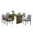 Modern Style 6 - Person Solid Wood Dining Table Set