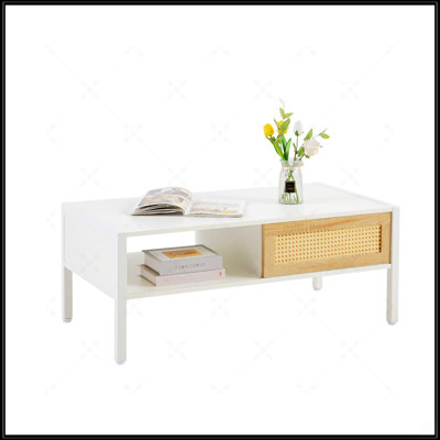40.16" Rattan Coffee Table