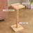 Solid Wood Square End Table,Pedestal Drink Table, Small Corner Table，Tall Plant Stand-Wood-186773990