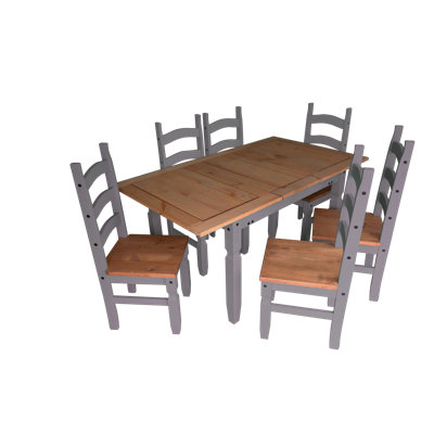 Westgate 4 - Person Extendable Pine Solid Wood Dining Set
