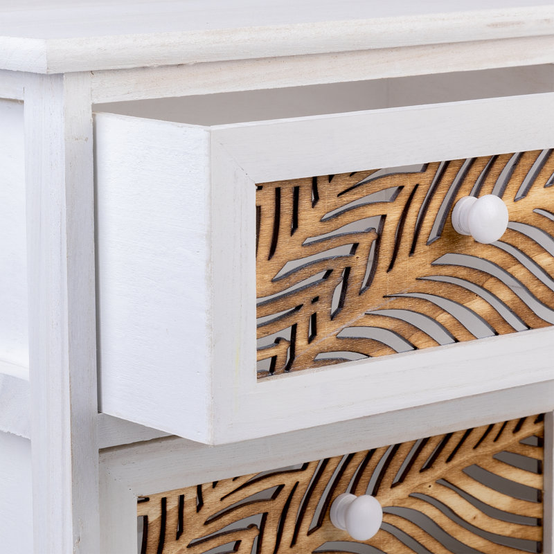 Alexan 40cm W Solid Wood Bedside Table, White