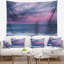 Tapisserie bleu et rose en polyester désactivé sur la mer avec accessoires suspendus inclus-28489716