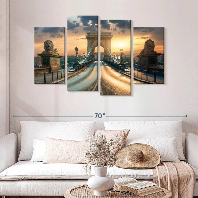 Keesha Szechenyi Chain Bridge At Sunset
