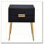 Table d'appoint noire avec 2 tiroirs-724875569