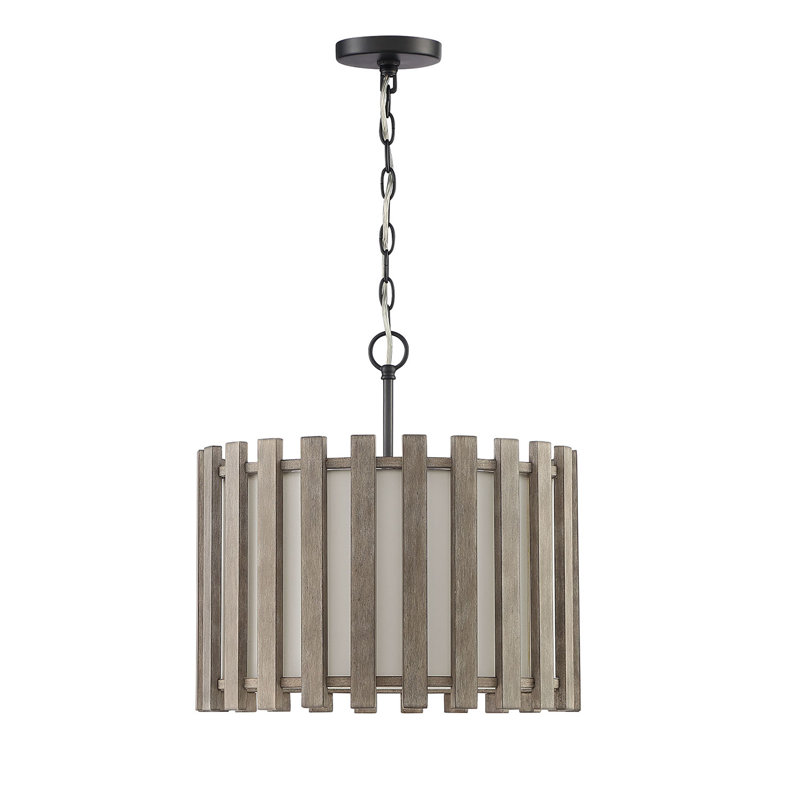 Denni 1 - Light Gray-Washed/Bronze Single Pendant