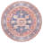 Ville Ornate Medallion Machine-Washable Terracotta/Navy Rug-961866140