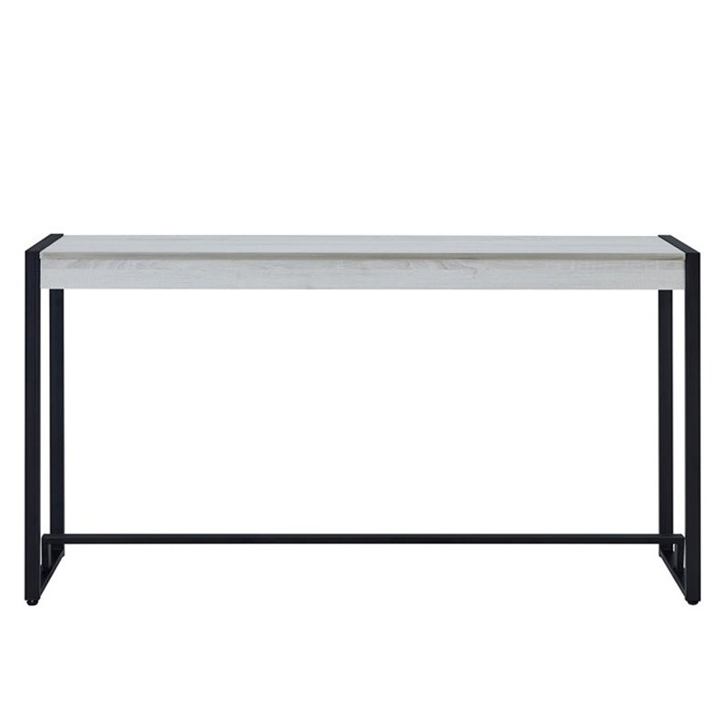 Hermosillo 54'' Console Table, Black, Distressed White