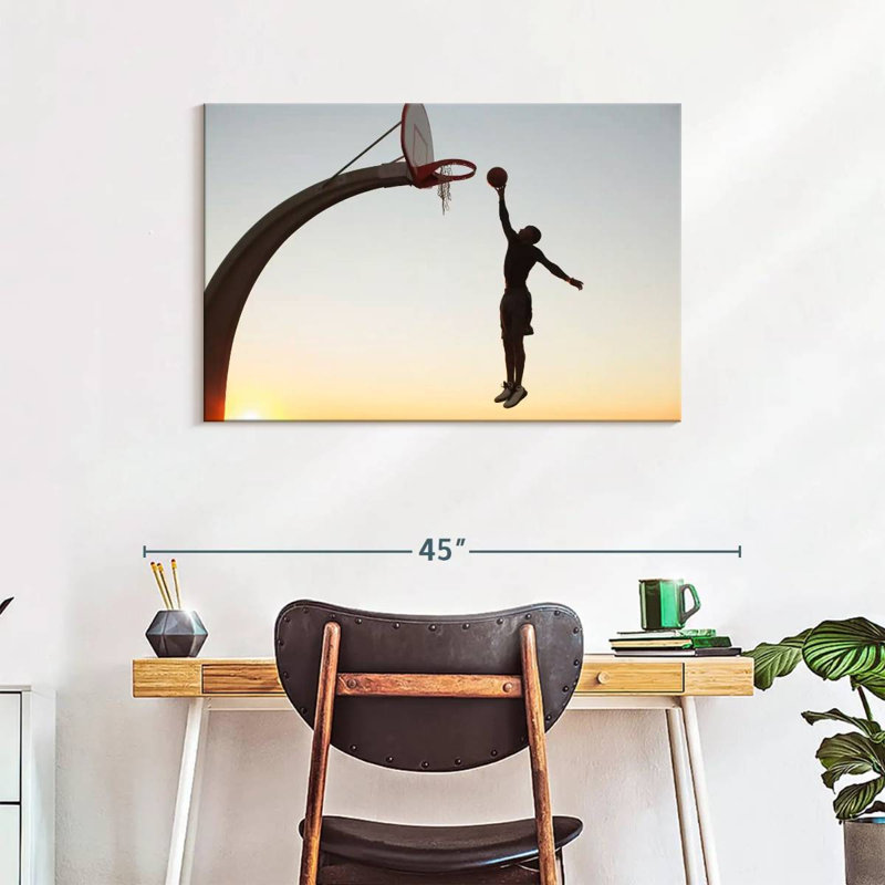Sunset Slam Dunk, 24" H x 36" W