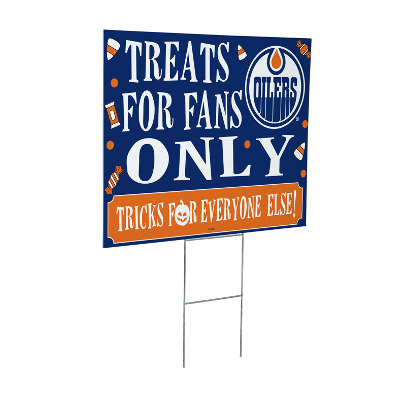 Enseigne de cour des Bruins de Boston, friandises d'Halloween pour les fans, Oilers d'Edmonton