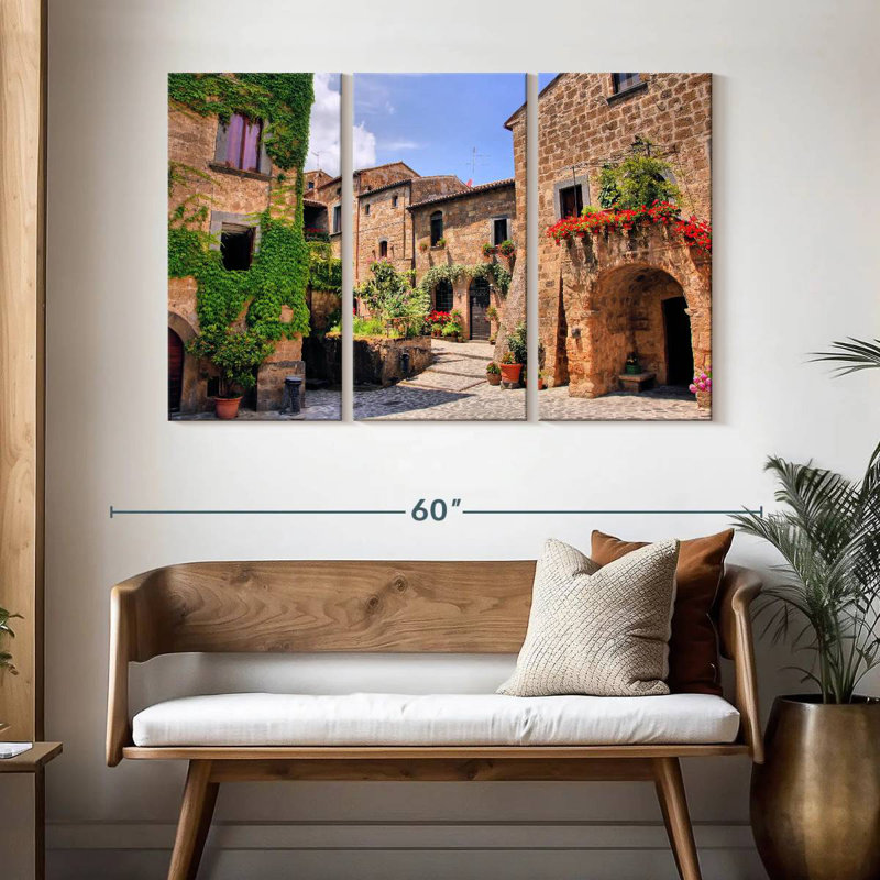 Sebbie, pittoresque ville italienne, H 32 po x l 50 po