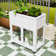 Wood Mini Cold Frame Greenhouse with Raised Bed, Polycarbonate Doors and Removable Wheels