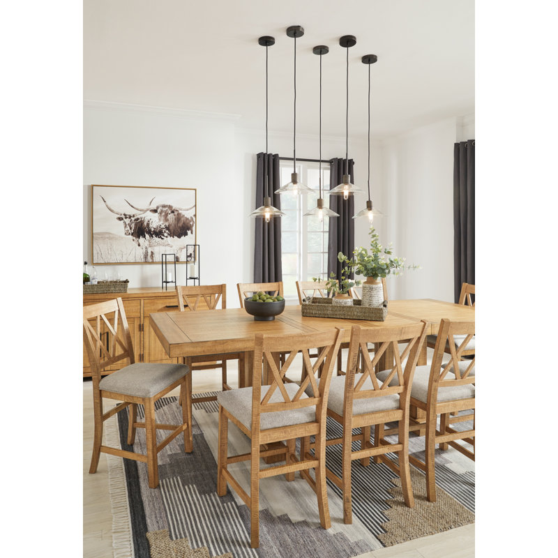 Leannah Solid Wood Base Dining Table