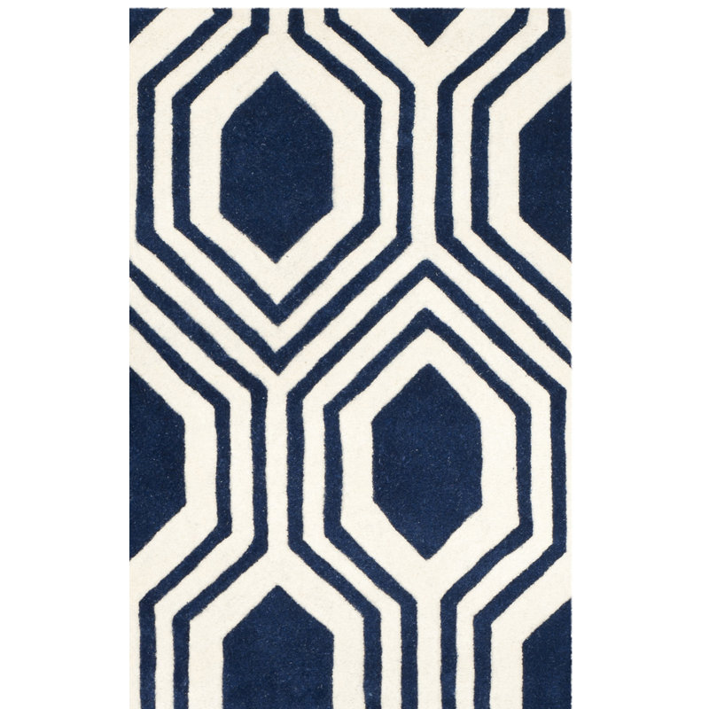 Tapis en laine touffeté à la main Deedie, Rectangle 6 pi x 9 pi
