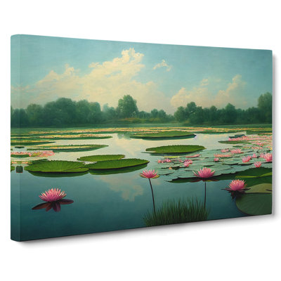 Great Water Lily Pond - Wrapped Canvas