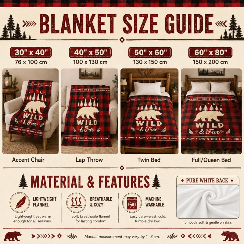 Jeté en flanelle Buffalo