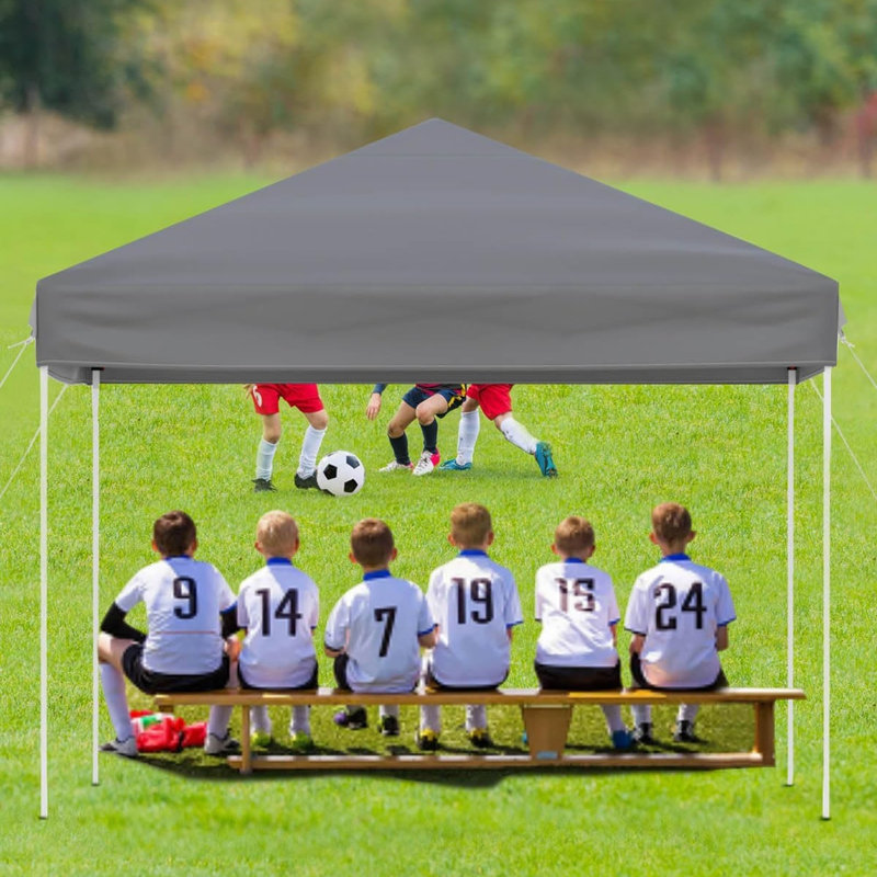 9.8 Ft. W x 9.8 Ft. D Metal Pop-Up Canopy, Blue