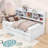 3 Drawers Wood Platform Bed with Shelves and Trundle-1454388688-1454388689