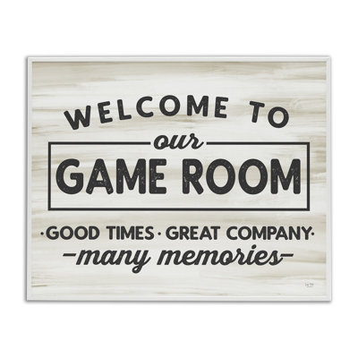 Welcome To Game Room White Framed Giclee Art by Lux + Me Designs