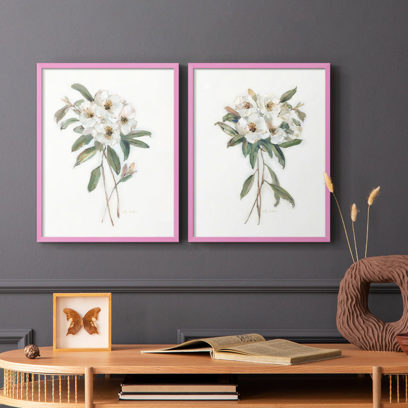 Impression encadrée Mountain Laurel I-Premium - prête à être accrochée - aucun clou requis - aucun clou requis, Rose