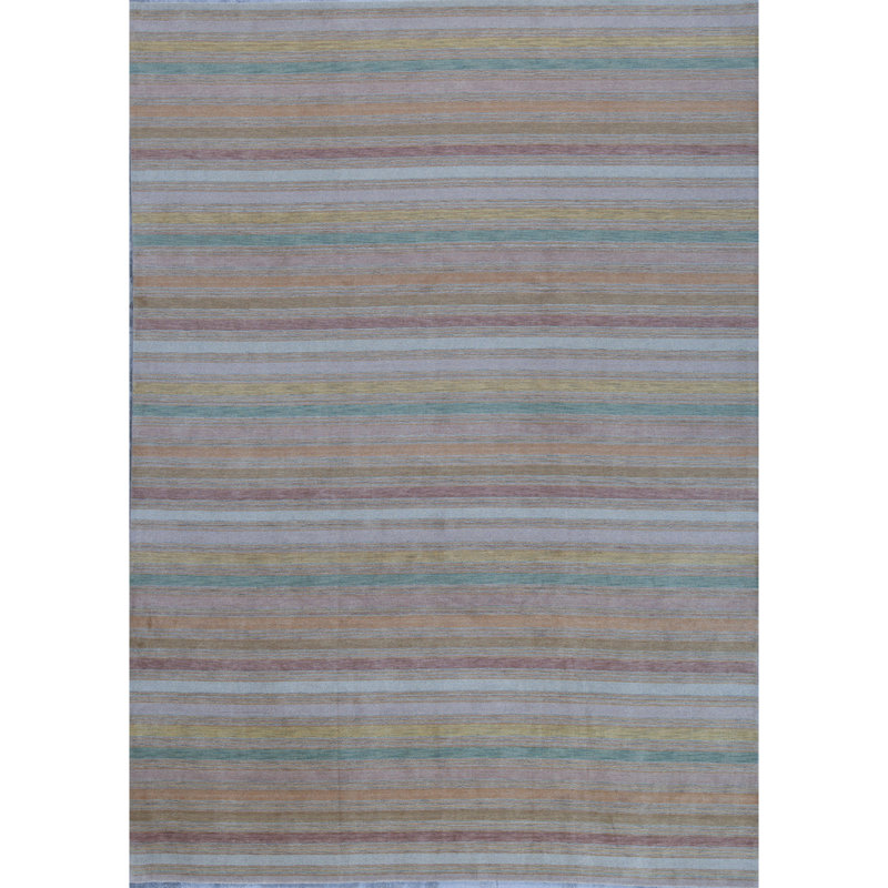 Tapis doré de haute qualité noué à la main Gabbeh, Rectangle 5 pi 9 po x 8 pi 9 po