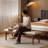 Walnut Modern Solid Wood Upholstered  Bedroom and Entry Leather Long Bench-112233203
