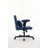 Modern Linen Blue Criss Cross Armrest Office Chair - Comfortable And Stylish For Home And Workspace
