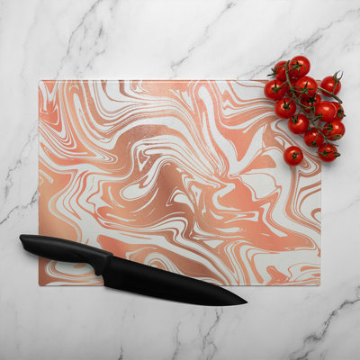 Rose Marble Glass Chopping Board