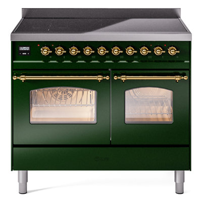 Cuisinière à induction 40 pouces avec 6 éléments à induction ILVE Nostalgie II Series (porte en verre)