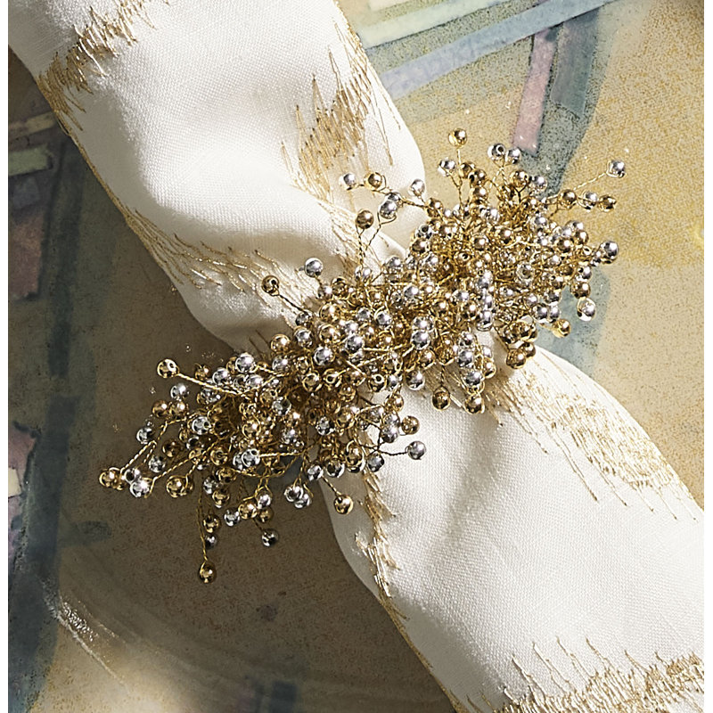 Spray Napkin Ring, Gold/Silver