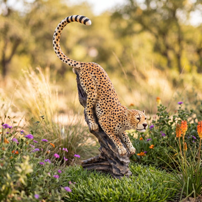 Stalking The Savannah Cheetah Statue