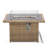 Nashia 44" Rectangular Propane Fire Pit Table - 55,000 BTU Outdoor Gas Fireplace - Wicker Frame, Glass Shield & Matching Lid-376257404