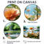 «Vibrant Orange Flower By Summer River», reproduction d'art murale-93504752-93504757