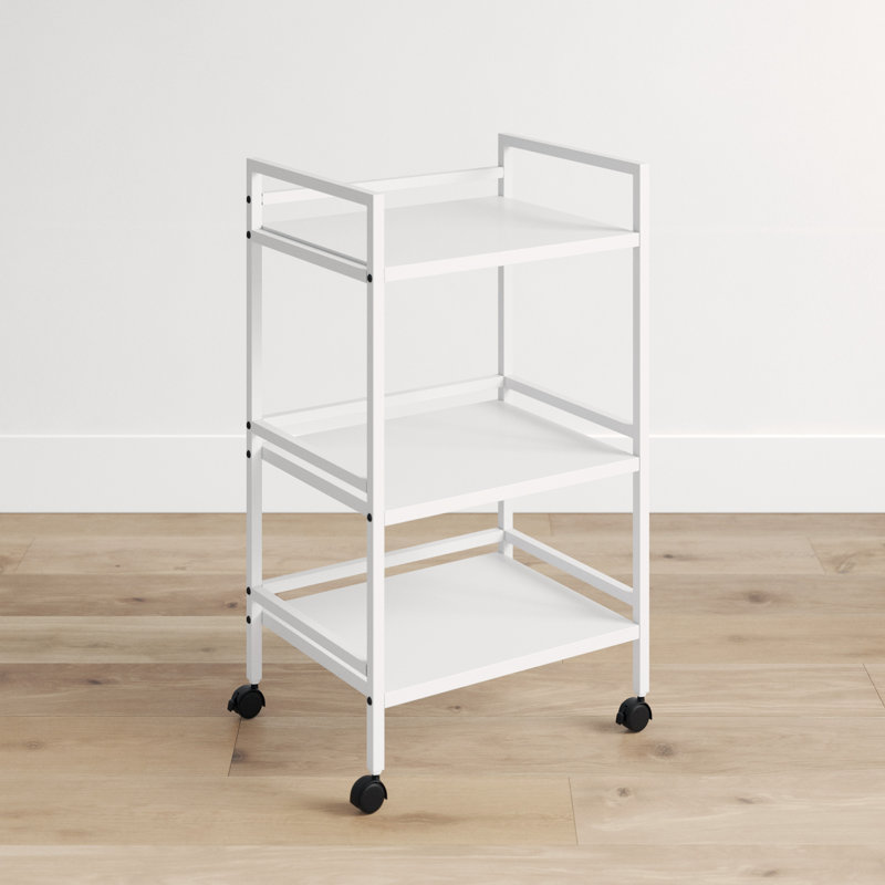 Marqueeta 31.1'' H x 18.9'' W Utility Cart with Wheels, White