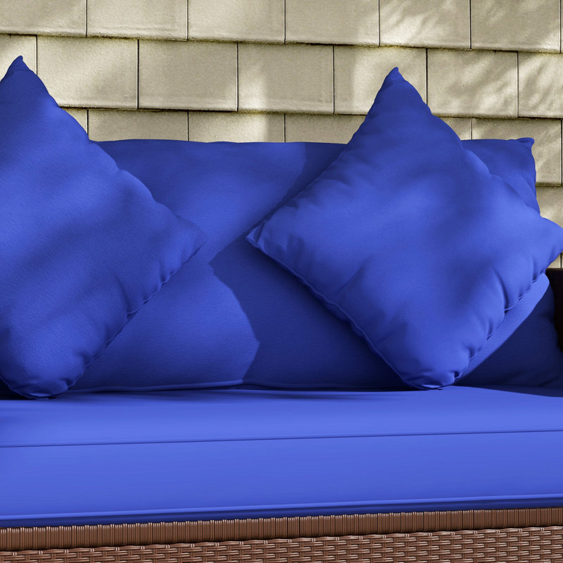 Avec coussins de pieds stables, 2 pour l'extérieur pour la terrasse, la cour, le jardin, le bord de la piscine, les housses de coussin de siège bleu sécurisées, le porche, foncé facile à nettoyer