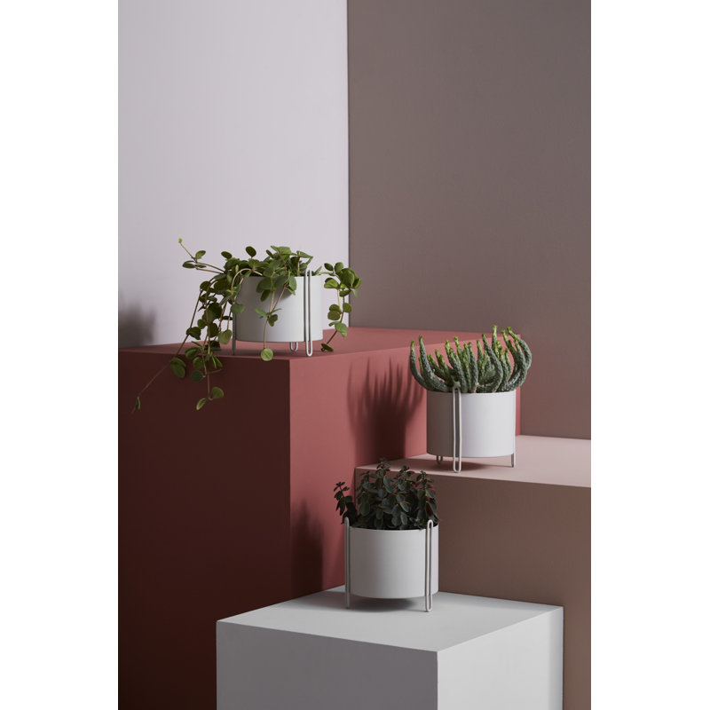 Pidestall Planter (Small), Gray