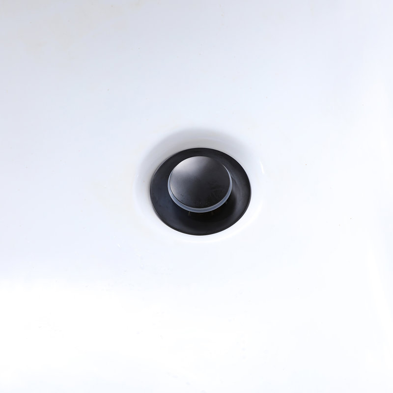 Robinet de lavabo de salle de bain monocorps à poignée simple avec ensemble de drain optionnel, Noir mat, Sans bonde