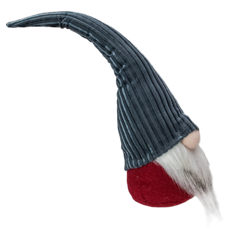 Gnome de Noël 13,5 "gris et rouge