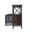 Industrial Wine Bar Cabinet with Metal Frame
