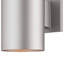 1-Light Indoor or Outdoor 7.25"H Silver Grey Aluminum Cylinder Wall Mount Sconce-908249888