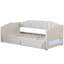 Lit de jour extensible simple TG à très grand lit avec lumière DEL et 2 tiroirs de rangement, base de lit d'invité gigogne-922985645