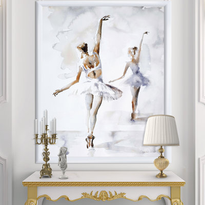 « aquarelles ballerines danse ii »-cadre photo imprimé sur toile