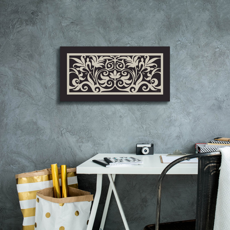 «Patterned Grill I» par Cindy Jacobs, estampe numérique sur toile, H 12 po x l 24 po x P 0,75 po
